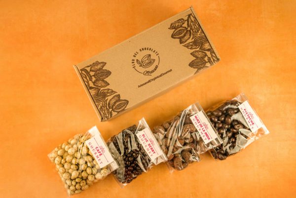 Caja "Chocol" 4 Frutos Secos Cubiertos con Chocolate 200 g/800 g