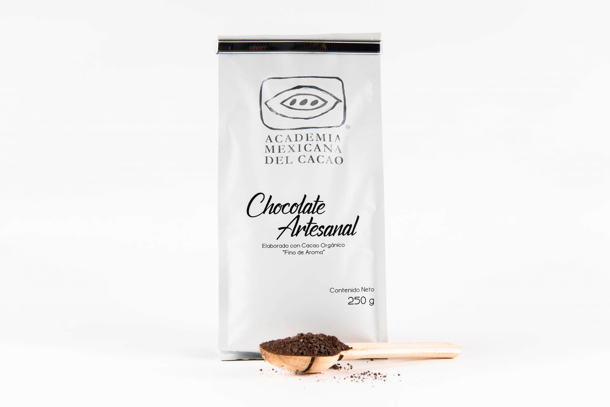 Chocolate Artesanal en Polvo Academia Mexicana del Cacao Triada (Jengibre, Cardamomo y Canela) 85%